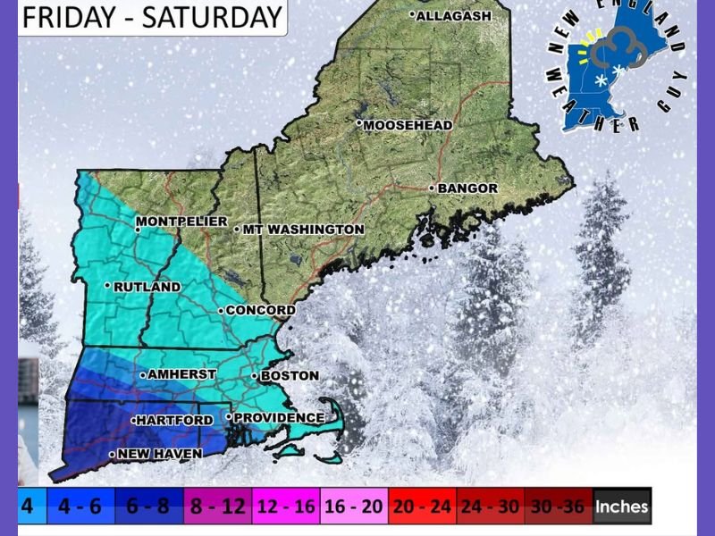 Southern New England Expected To See Plowable Snow Friday Into Saturday As Cold Temperatures And Wind Chills Drop Into Dangerous Range