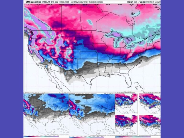 Southern States Face Rising Possibility of Christmas Snow as Forecast Models Shift Toward Georgia, South Carolina, Alabama and Mississippi