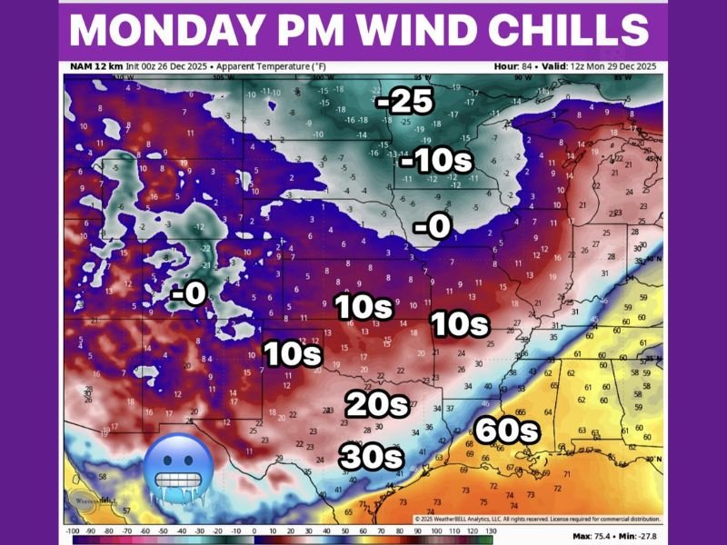 Texas Braces For Dramatic 60-Degree Temperature Crash As Powerful Arctic Front Sweeps Through The State