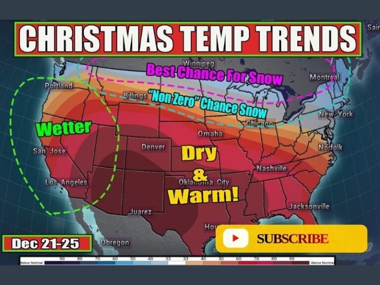Texas, Oklahoma, and the Southern U.S. Brace for a Warm and Dry Christmas Week as Snow Chances Stay North