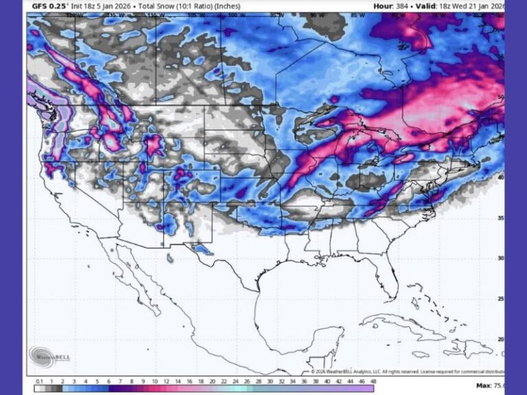 Another Snow Event Expected Between January 20–22 in Mississippi, Alabama, Tennessee, Arkansas, and Northern Louisiana Could See as Winter Pattern Reloads