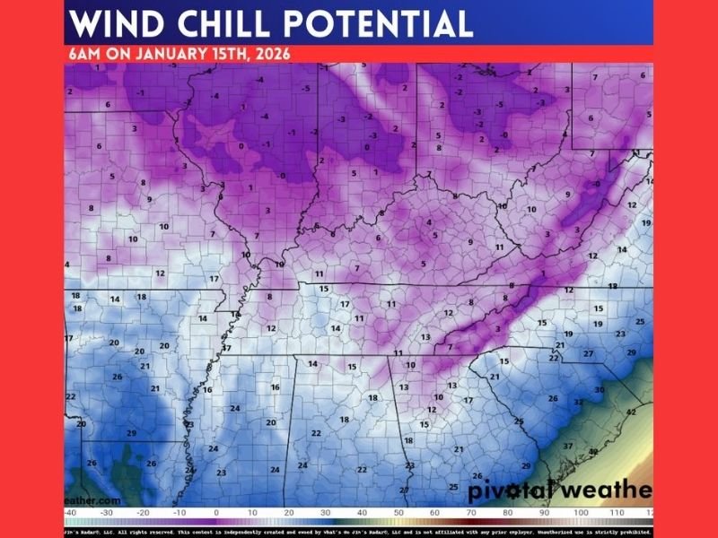 Arctic Blast Brings Dangerous Wind Chill to South Carolina as Thursday Morning Feels Near Zero in Some Areas