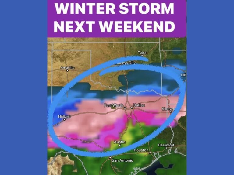 Arctic Front and Deepening Cold Signal a High-Risk Winter Storm Setup Across Texas Next Weekend, With Ice and Sleet Likely in the North