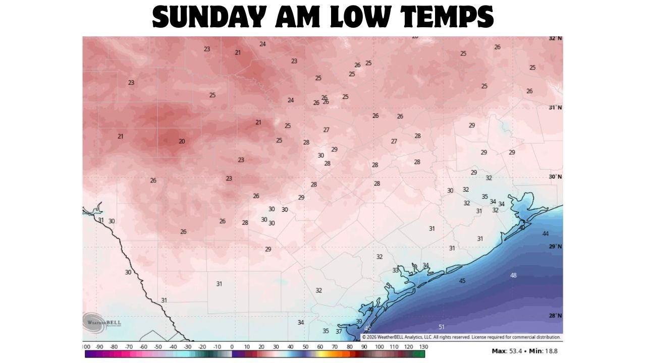 Central Texas Braces for Widespread Sunday Morning Freeze as Austin Metro and Hill Country Dip Into the 20s