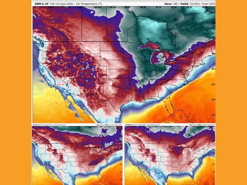 Deep South Faces Potential Arctic Blast January 18–19 as Multiple Forecast Models Signal Dangerous Cold Invasion