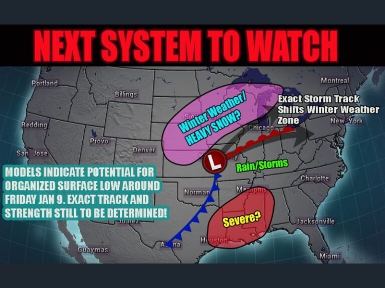 Developing Late-Week Storm System May Bring Winter Weather North and Severe Storm Risk South as Track Remains Uncertain