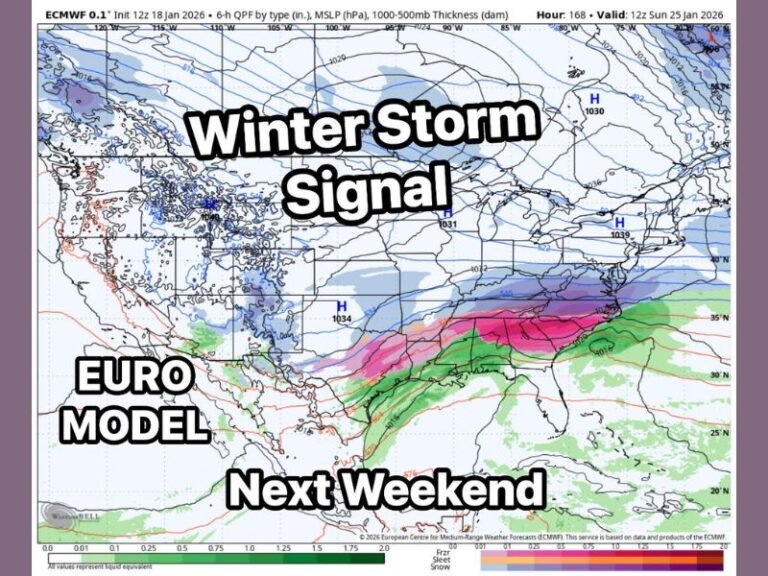Growing Winter Storm Signal Shows Snow and Ice Potential for the Carolinas and North Georgia as Models Align for Next Weekend