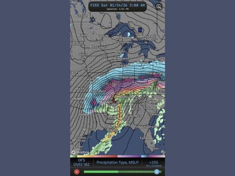 January 24 GFS Model Shows Massive Central U.S. Storm — But Meteorologists Say It’s a “Fantasy Run” With No Forecast Value Yet
