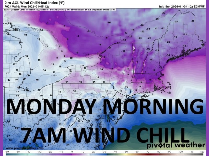 Maine and New England Face Light Snow, Bitter Cold, and a Complex Midweek Storm Pattern From Monday Through Friday
