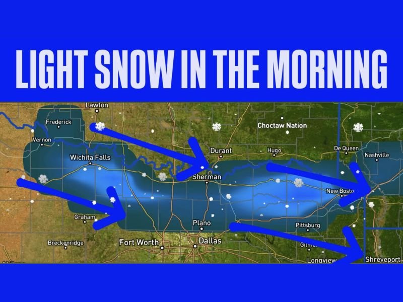 Morning Flurries Expected Across North Texas and Southern Oklahoma, but No Snow Accumulation Anticipated