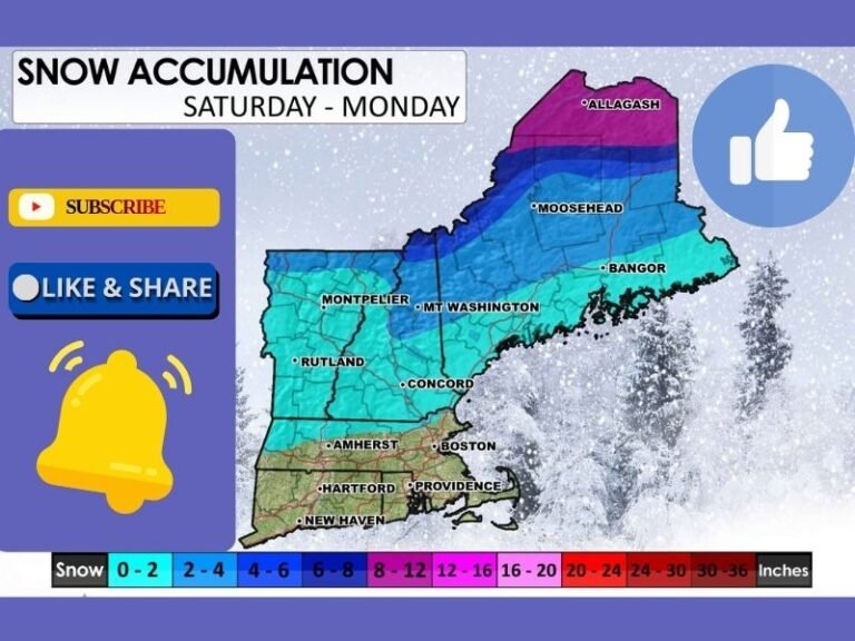 New England Braces for Multi-Day Winter Storm as Snow and Ice Focus Shifts North Into Maine Through Monday