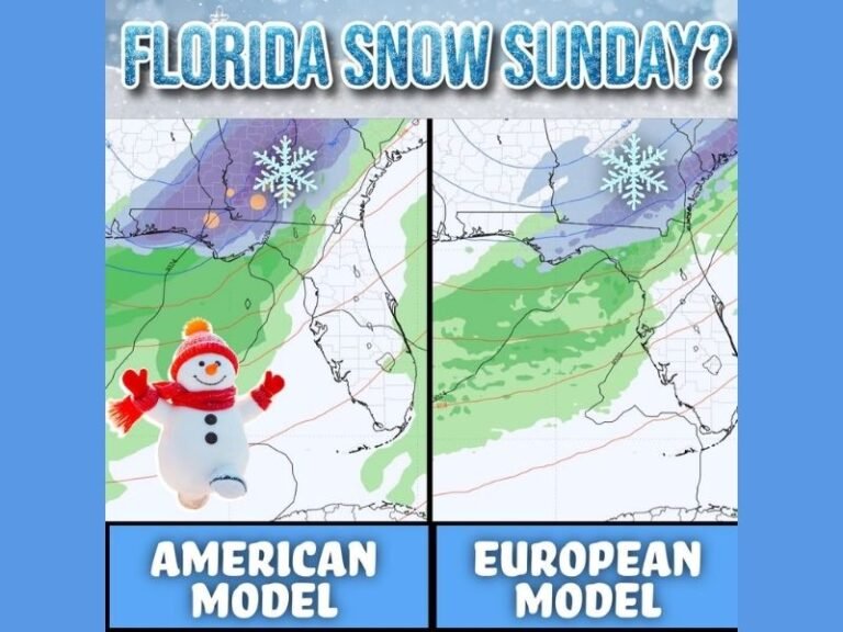 Northern Florida Could See Snowflakes Sunday as European and American Models Show Wintry Potential, but Confidence Remains Low