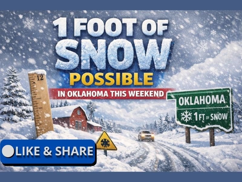 Oklahoma Faces High-End Winter Storm Threat as Models Signal Up to a Foot of Snow Possible Between I-44 and I-40 This Weekend