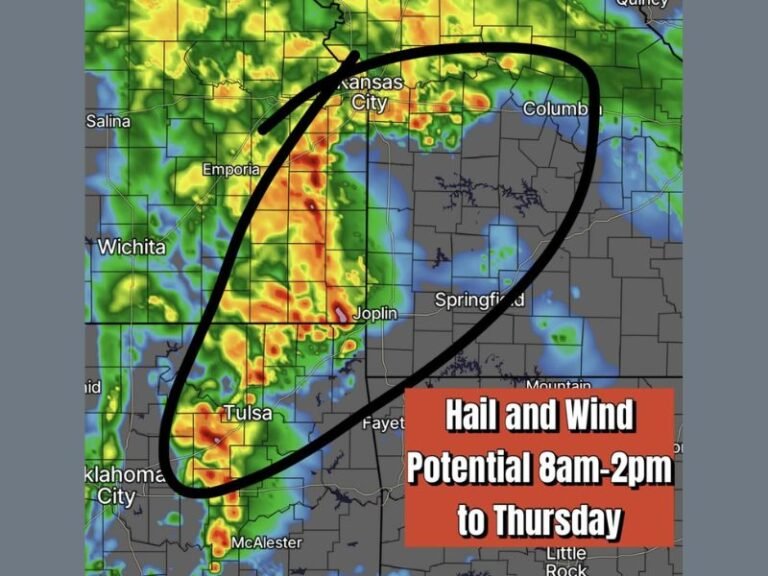 Oklahoma and Kansas Face Early-Day Severe Storm Threat Thursday as Hail and Damaging Winds Develop