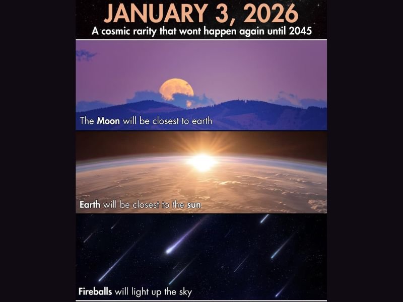 Rare January 3 Alignment Brings Supermoon, Earth’s Closest Solar Approach, and Quadrantid Meteor Peak on the Same Day