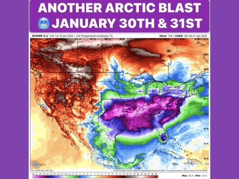 Texas Braces for Another Arctic Blast as Late-January Cold Surge Brings Prolonged Freezing Nights and Below-Normal Temperatures Statewide