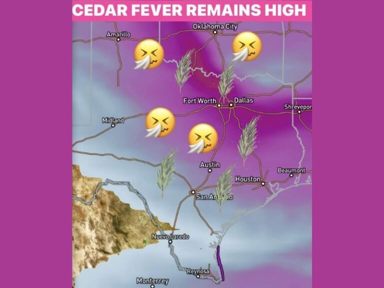 Texas and Oklahoma Cedar Fever Surge Continues as Allergy Levels Stay High Across the Region