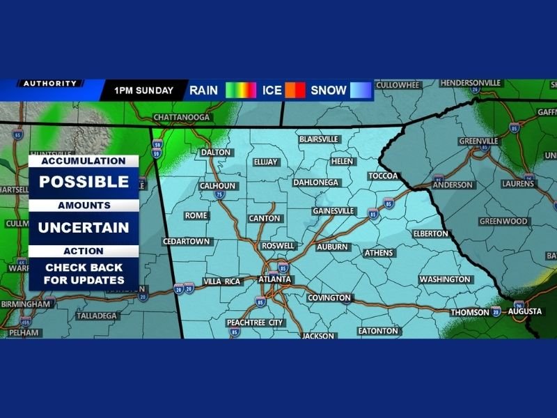 Weekend Snow Potential Develops Across North Georgia and Western Carolinas as Models Show Increasing but Uncertain Winter Signal