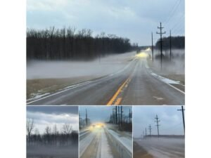 3 Inches of Hail Blankets Sullivan, Indiana, Creating Rare “Hail Fog” and Snow-Like Scenes After Powerful Storm