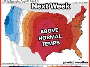 Above-Normal Temperatures to Dominate Most of the U.S. Next Week as Late-Winter Warm Pattern Expands East of the Rockies