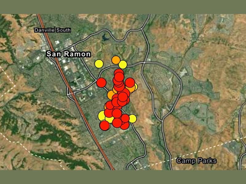 California Earthquake Swarm Hits San Ramon Area With 24 Quakes in Under an Hour, Strongest at Magnitude 4.2
