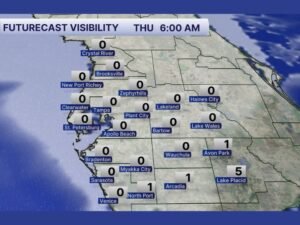 Florida’s Tampa Bay Region Faces Near-Zero Visibility Thursday Morning as Widespread Fog and ‘Super Fog’ Threat Looms