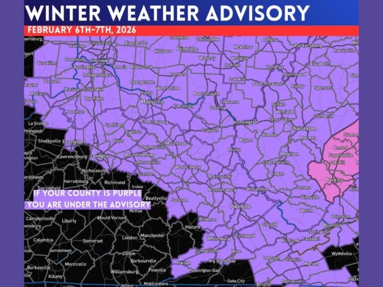 Kentucky Winter Weather Advisory Issued for Feb. 6–7 as Snow Threat Targets Southeast Kentucky Counties