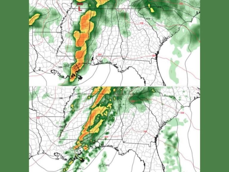 Mardi Gras Weekend Threatened by Powerful Squall Line Bringing Damaging Winds, Heavy Rain, and Lightning to the Gulf Coast