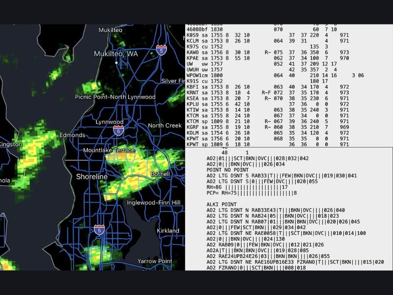 Massive Lightning Bolt Over Washington’s North Sound Seen Dozens of Miles Away as Multiple Airports Confirm Strike