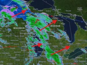 Michigan Radar Shows Freezing Rain and Snow Expanding Overnight, With Changeover Expected for Northeast Lower Peninsula and Upper Peninsula