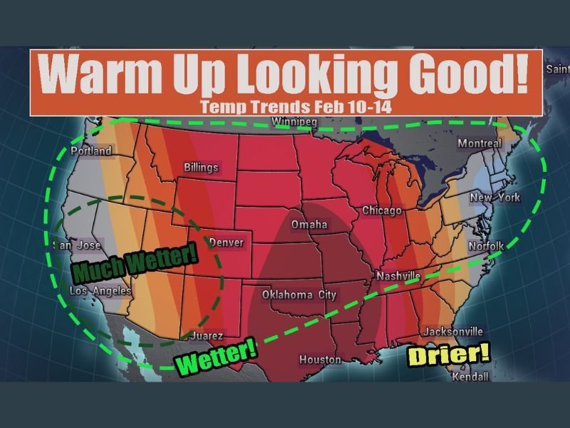 Mid-February Warmup Takes Shape as Forecast Models Signal 80-Degree Potential in the South and a More Active Storm Track