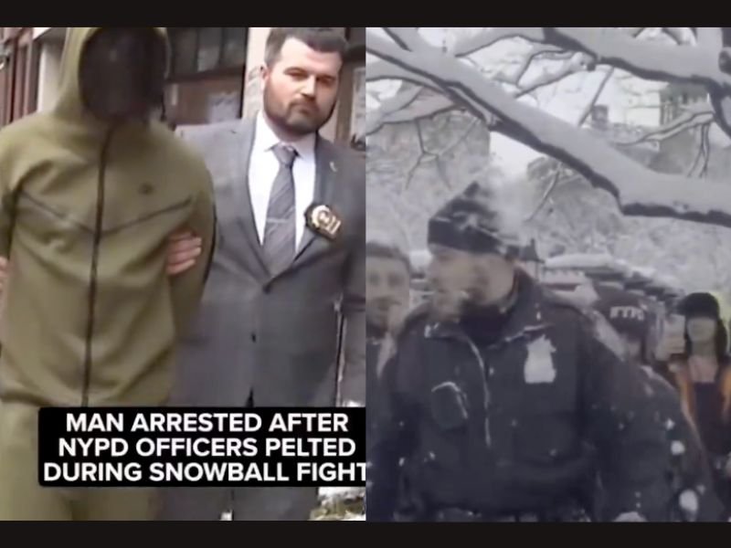 NYPD Arrests 27-Year-Old After Officers Allegedly Pelted With Snowballs During Washington Square Park Incident