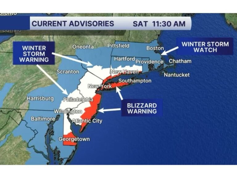 New York City Under First Blizzard Warning in 9 Years as Northeast Storm Triggers Warnings From Philadelphia to Boston