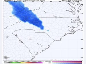 North Carolina Faces Midday Snow Band Across the Piedmont as Fast-Moving Winter System Targets I-85 Corridor