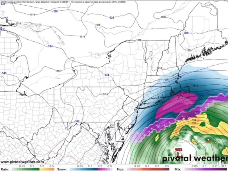 Pennsylvania and New Jersey on Alert as Potential Miller B Nor’easter Targets I-78/I-80 Corridor With Snow or Wintry Mix Sunday Into Monday