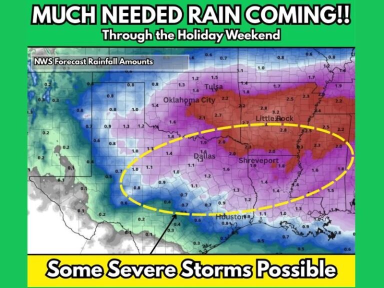 Presidents Day Weekend Storm to Soak Texas, Oklahoma and Arkansas With 2–3 Inches of Rain, Severe Threat Emerging Friday Night