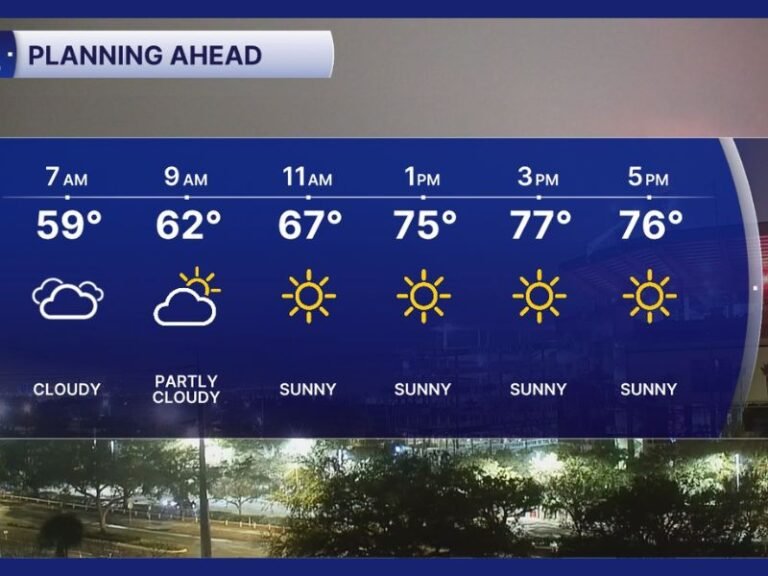 Tampa, Clearwater, Sarasota and Lakeland Start With Dense Morning Fog Before Sunshine Pushes Temperatures Into the Upper 70s