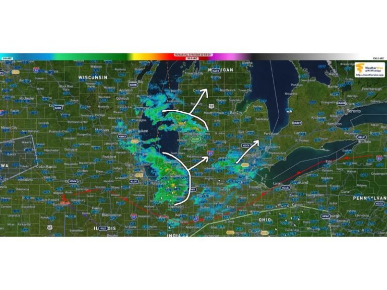 Thunderstorms Sweep Into Michigan’s Lower Peninsula as Wind Advisory Warns of 45+ MPH Gusts Across Southern Michigan