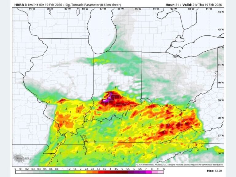 Tornado Threat Trending Up Across Illinois, Indiana, Ohio, Kentucky and Tennessee as Models Signal Elevated Risk Thursday Afternoon