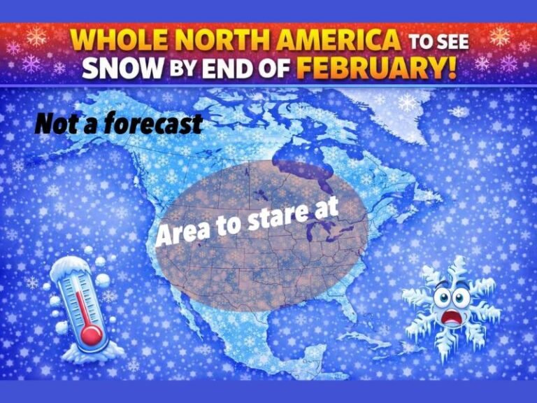 “Whole North America Will See Snow by End of February” Graphic Spreads Online — Here’s What It Really Means