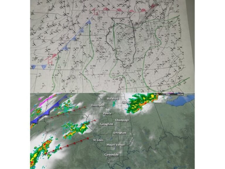 Cold Front Sweeping From Iowa Into Missouri Could Trigger Overnight Storms Across Illinois Between 2 AM and 7 AM Saturday