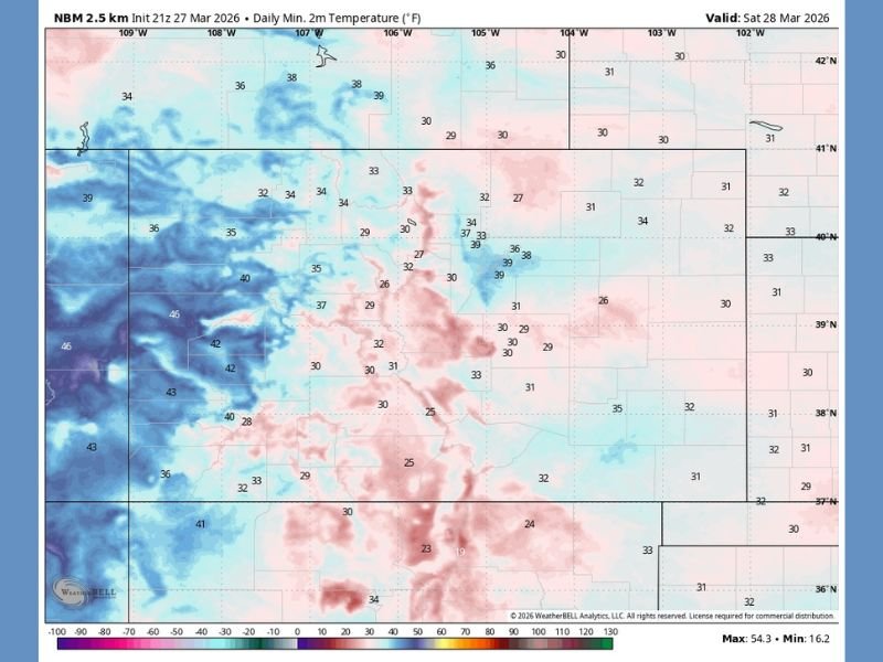 Colorado, Wyoming and Nebraska Brace for Overnight Freeze as Temperatures Drop Into 20s and Low 30s Threatening Early Spring Plants