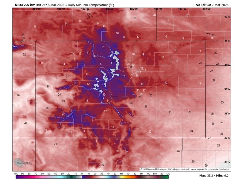 Colorado, Wyoming and Utah Brace for Overnight Deep Freeze as Temperatures Plunge Into Teens and Roads Threaten to Turn to Ice