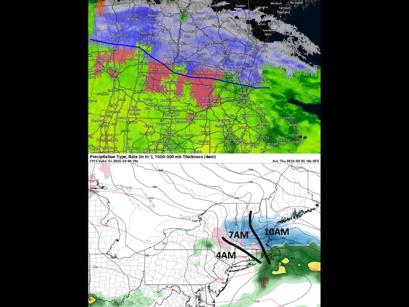 Complex Winter Storm Brings Rapid Switch From Rain to Freezing Rain, Sleet and Snow Across New England Overnight