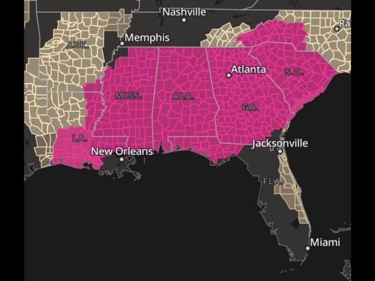 Extreme Fire Danger Alert Issued Across Louisiana, Mississippi, Alabama, Georgia and South Carolina as Red Flag Conditions Create High Risk for Rapid Wildfire Spread