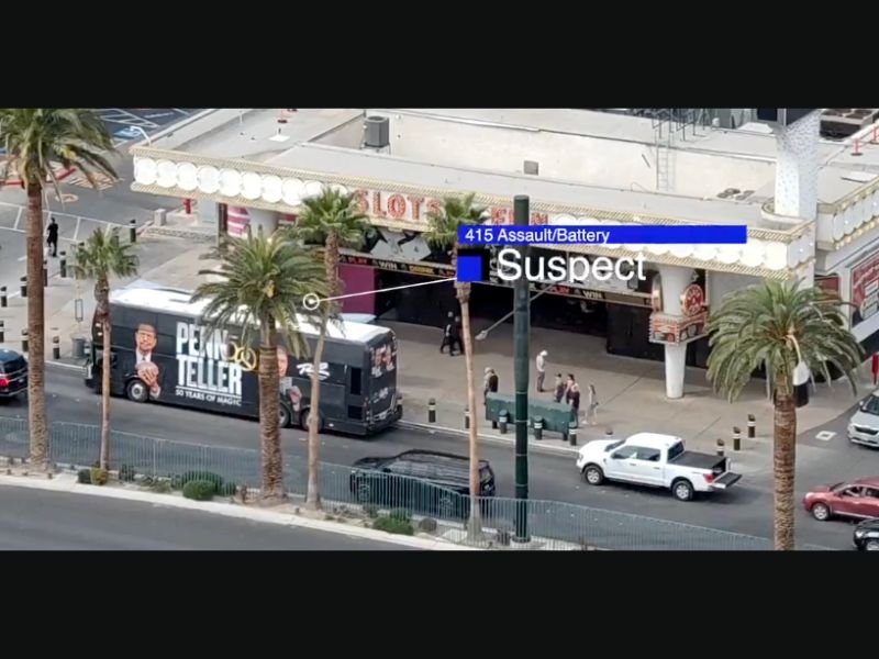 Las Vegas Nevada Police Drone Tracks Assault Suspect Near Las Vegas and Elvis Presley Boulevards Guiding Officers to Quick Arrest