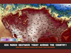 Major March Heatwave Sweeps Texas, Oklahoma, Kansas and Midwest With Near 100°F Temperatures and Record Heat Risk Across U.S.