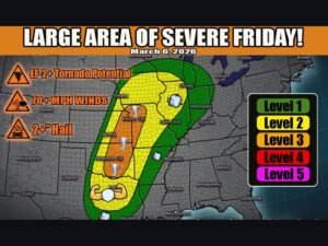 Major Severe Storm Outbreak Expected Friday Across Illinois, Iowa, Oklahoma and Texas With Tornadoes, 70+ MPH Winds and Giant Hail Possible