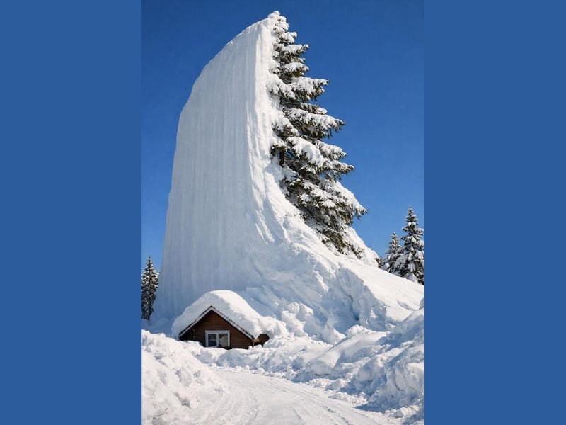 Marquette County Michigan Buried Under Historic Bomb Cyclone as Massive Snow Drifts Tower Over Trees in Record March Blizzard