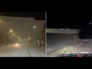 North Carolina’s Boone Sees Snow-Covered Roads and Dangerous Slick Spots as Evening Snowfall Creates Hazardous Travel Conditions